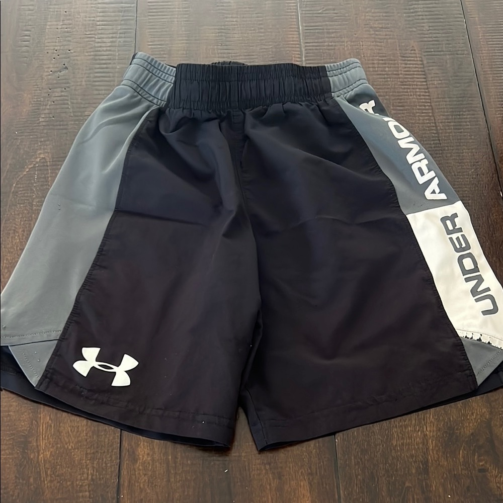 Under Armour Boy’s Black and Gray Shorts